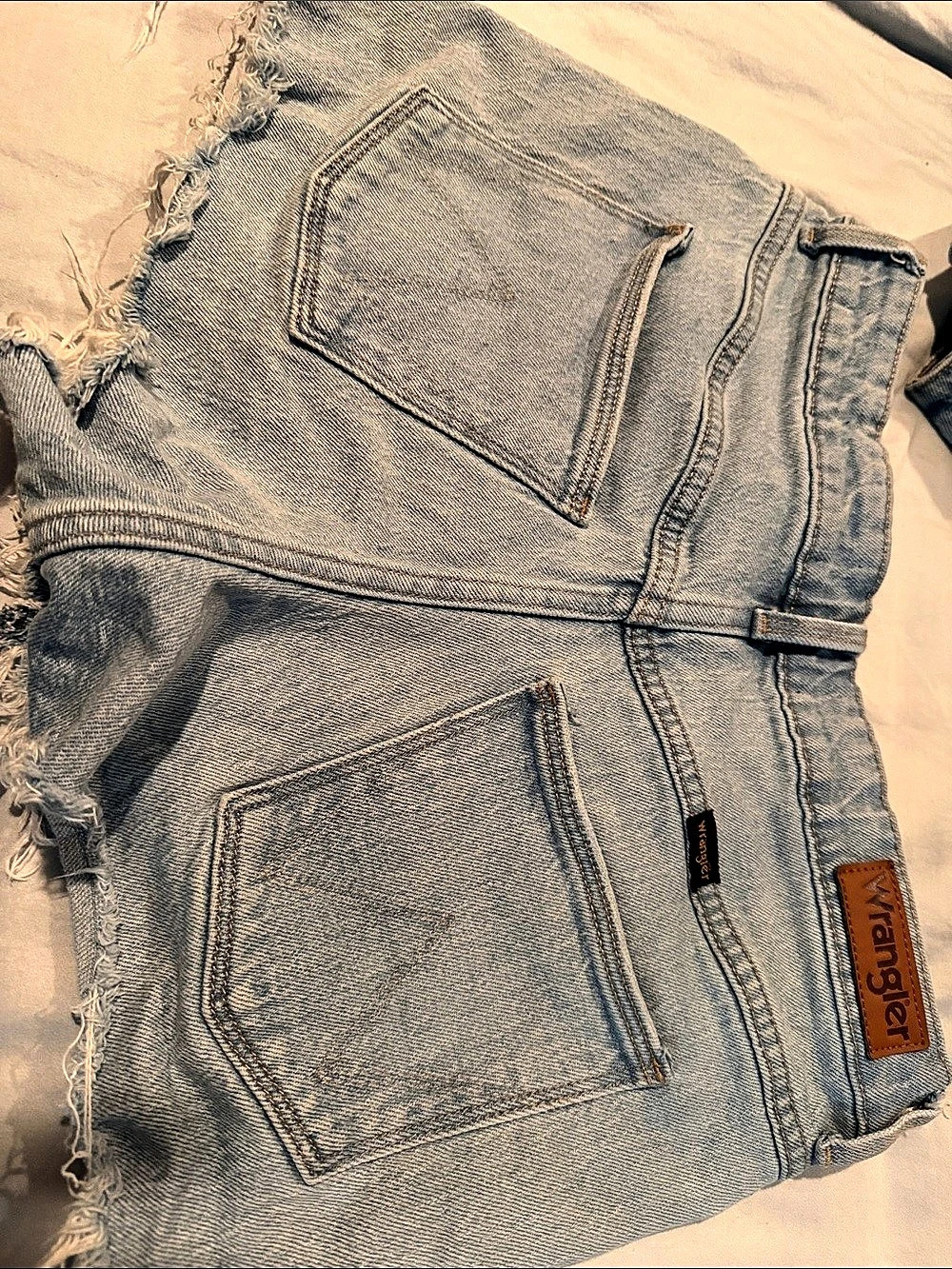 Wrangler mid-rise vintage short Denim Jean Shorts Waist 26